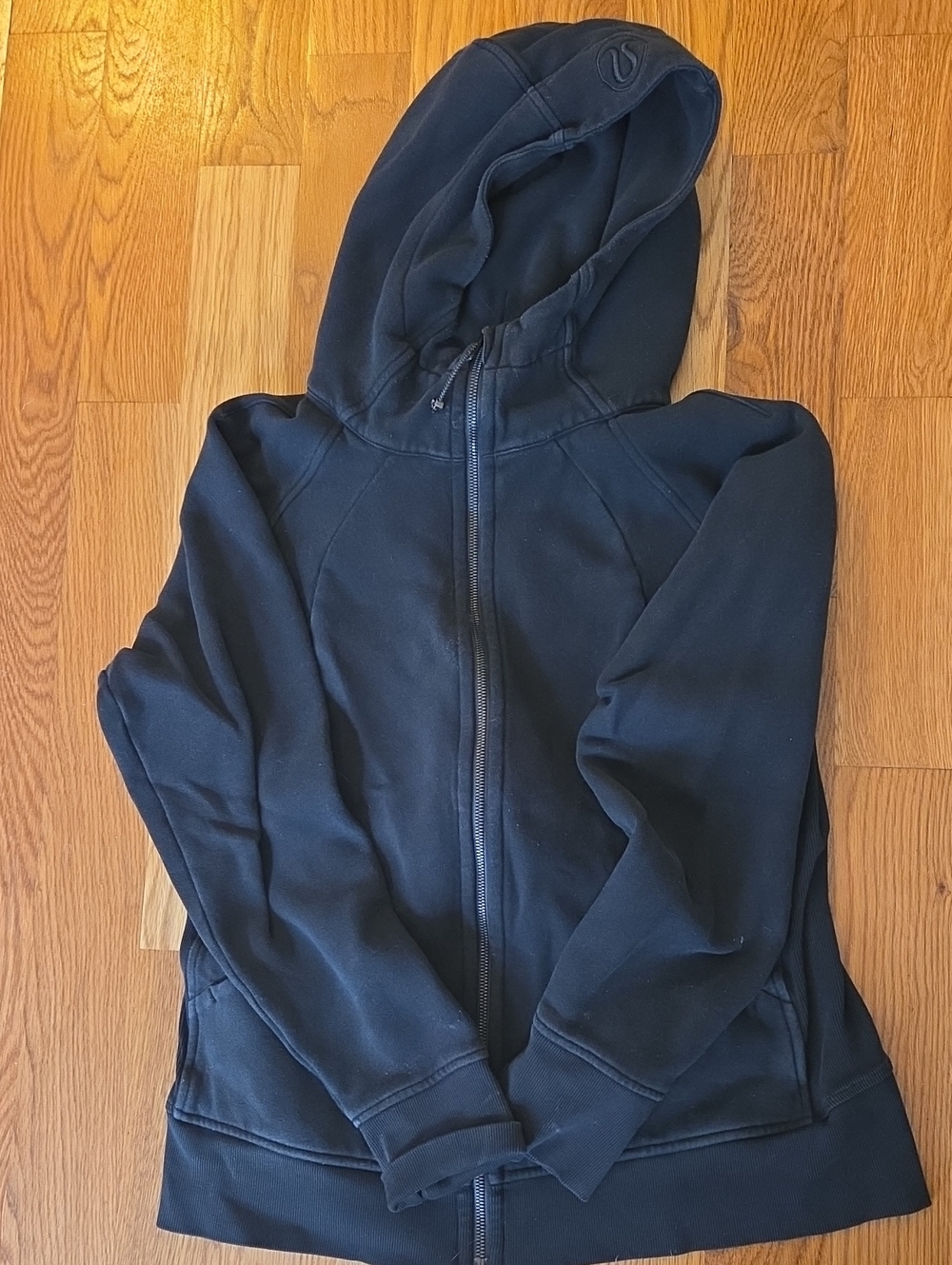Lululemon Black Full-Zip Hooded Sweatshirt